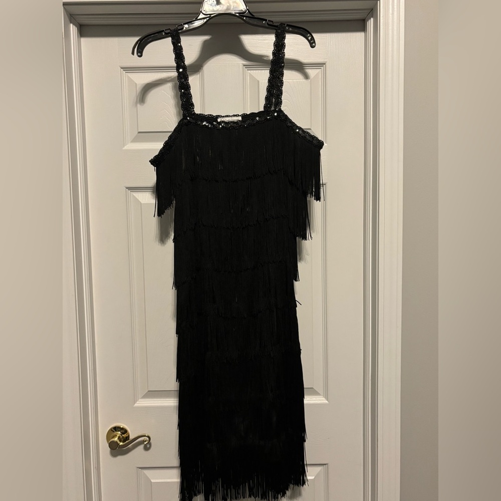 Women’s XL Black Fringe Dress